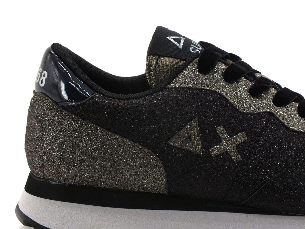SUN68 Ally Glitter Sneaker Running Luxury Nero Z41205 - Sandrini Calzature e Abbigliamento