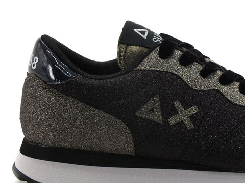 SUN68 Ally Glitter Sneaker Running Luxury Nero Z41205 - Sandrini Calzature e Abbigliamento