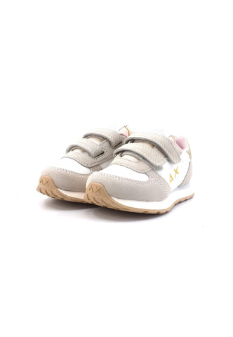 SUN68 Ally Gold Silver Sneaker Bambino Bianco Z33402B - Sandrini Calzature e Abbigliamento