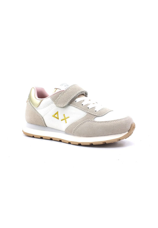 SUN68 Ally Gold Silver Sneaker Bambino Bianco Z33402K - Sandrini Calzature e Abbigliamento