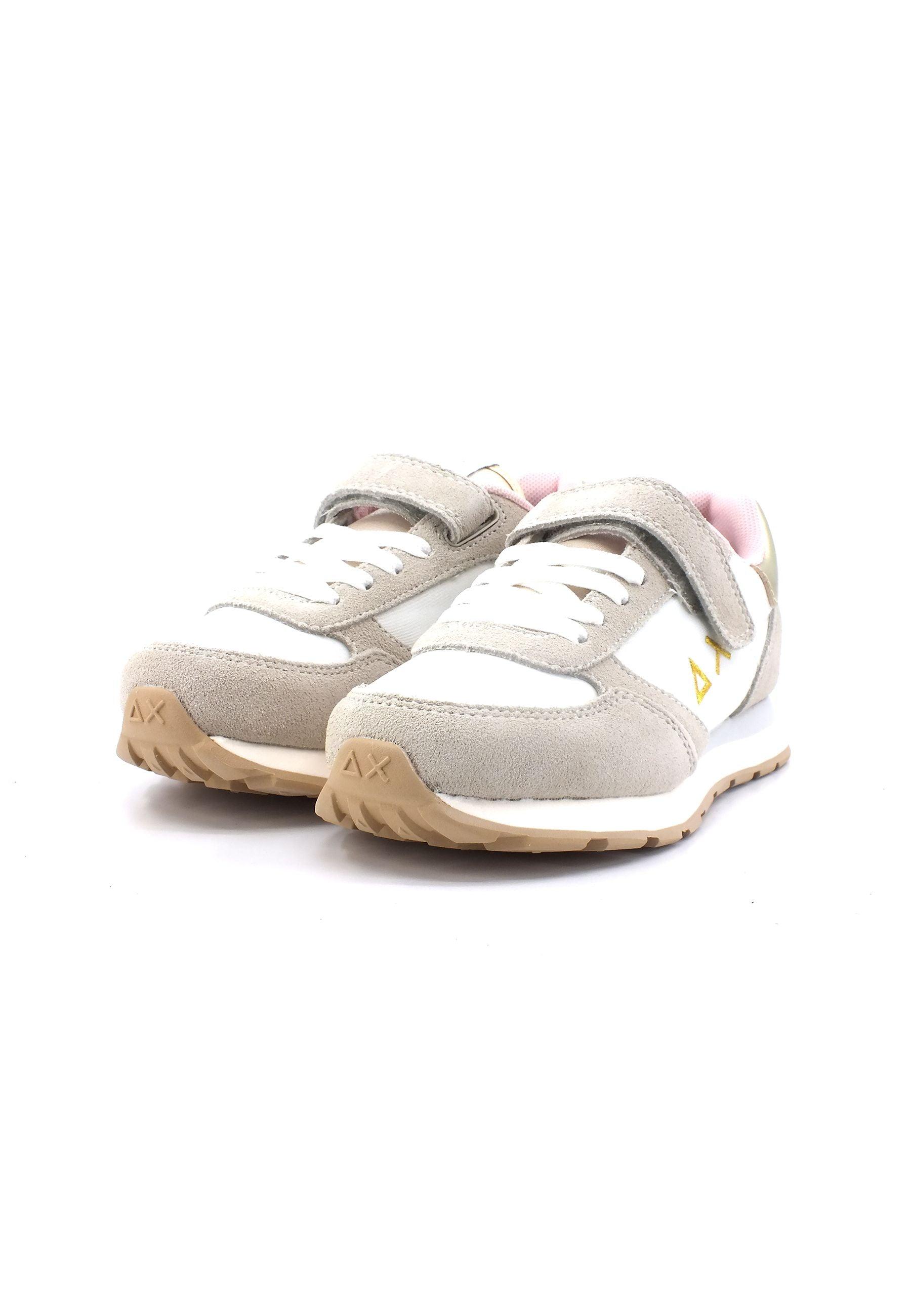 SUN68 Ally Gold Silver Sneaker Bambino Bianco Z33402K - Sandrini Calzature e Abbigliamento