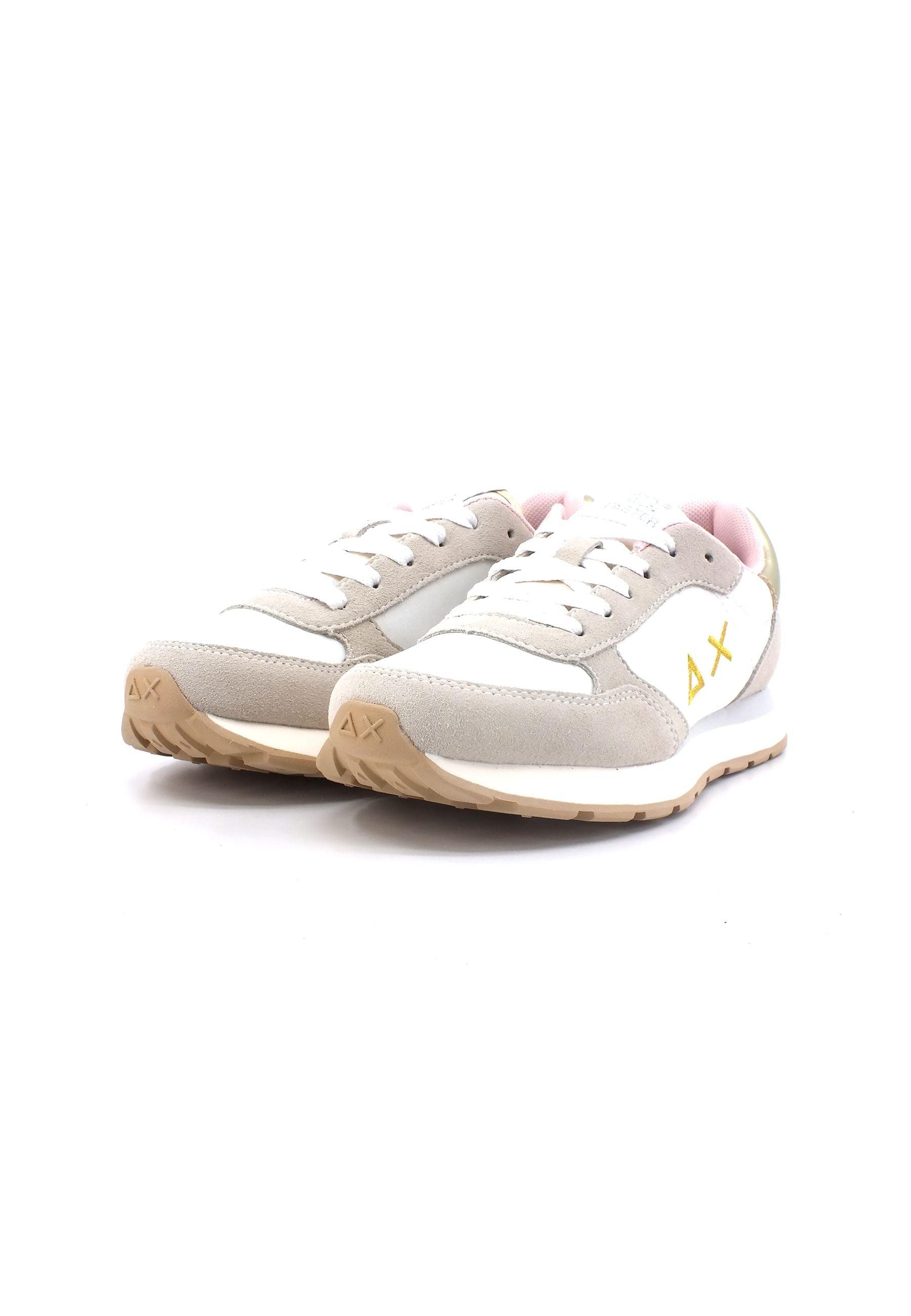 SUN68 Ally Gold Silver Sneaker Bambino Bianco Z33402T - Sandrini Calzature e Abbigliamento