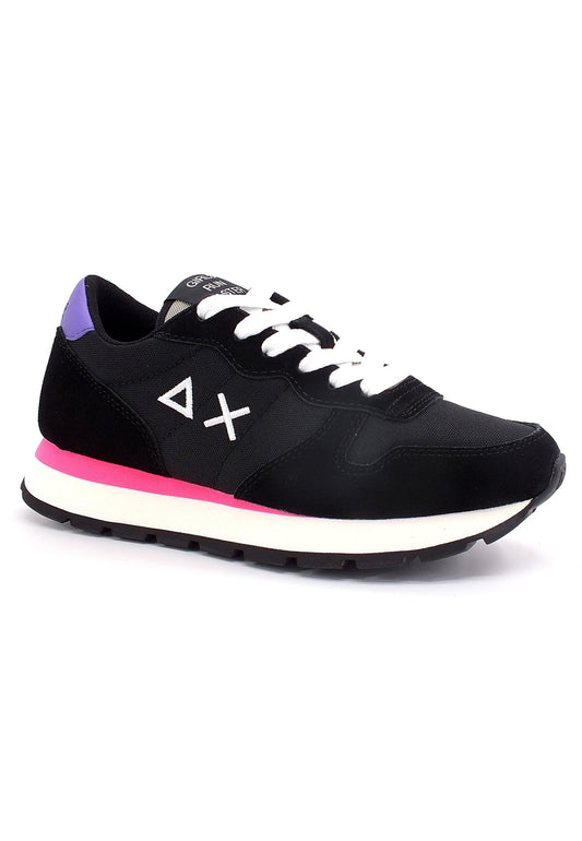 SUN68 Ally Nylon Solid Sneaker Donna Nero Fuxia Z42201 - Sandrini Calzature e Abbigliamento