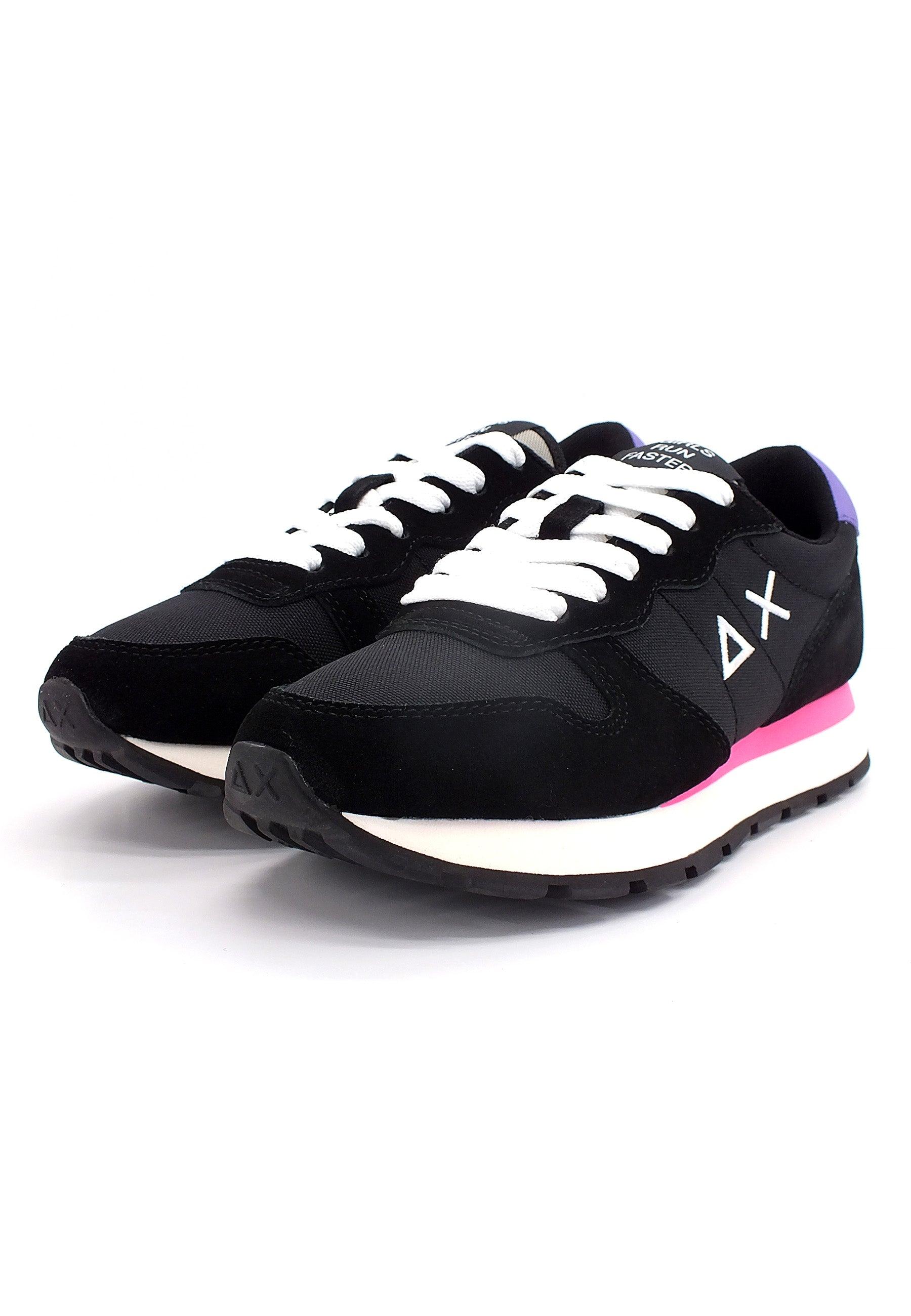 SUN68 Ally Nylon Solid Sneaker Donna Nero Fuxia Z42201 - Sandrini Calzature e Abbigliamento