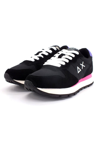 SUN68 Ally Nylon Solid Sneaker Donna Nero Fuxia Z42201 - Sandrini Calzature e Abbigliamento