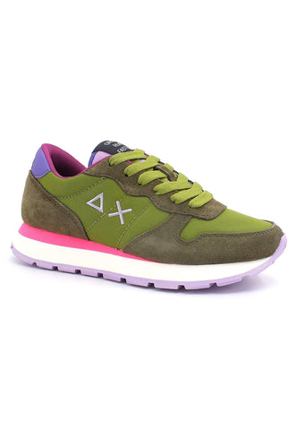 SUN68 Ally Nylon Solid Sneaker Donna Verde Oliva Z42201 - Sandrini Calzature e Abbigliamento
