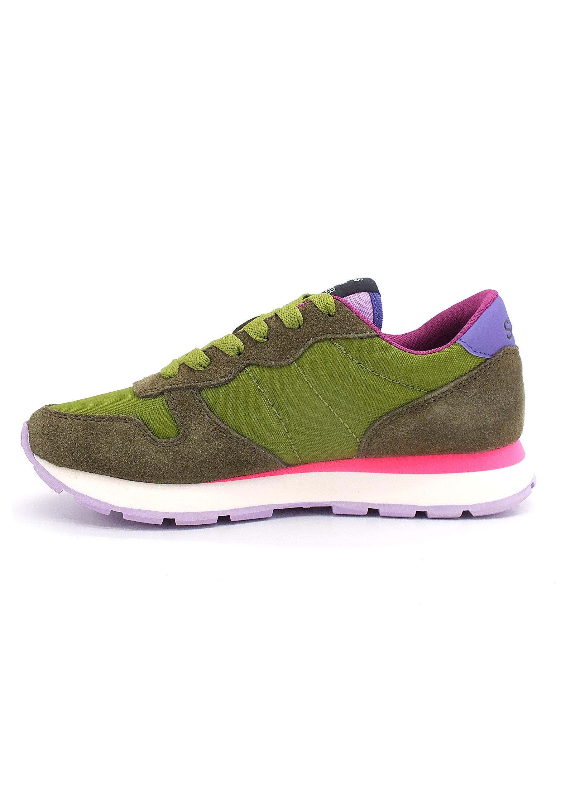 SUN68 Ally Nylon Solid Sneaker Donna Verde Oliva Z42201 - Sandrini Calzature e Abbigliamento