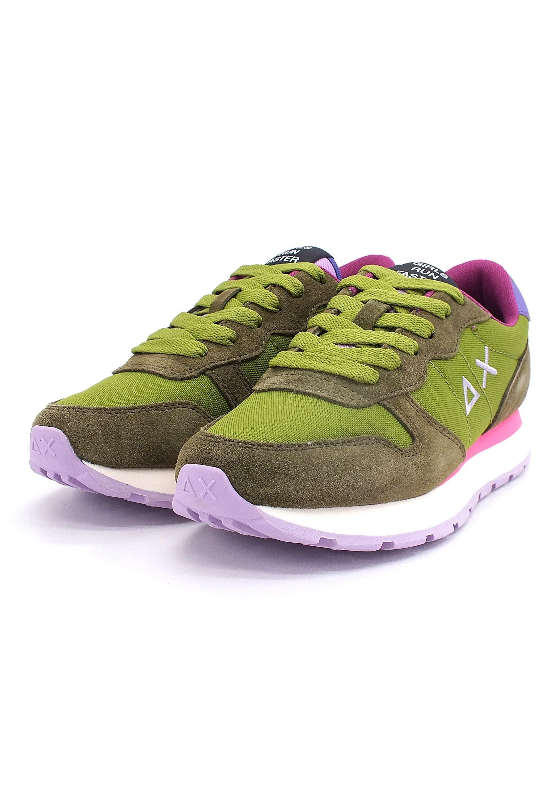 SUN68 Ally Nylon Solid Sneaker Donna Verde Oliva Z42201 - Sandrini Calzature e Abbigliamento