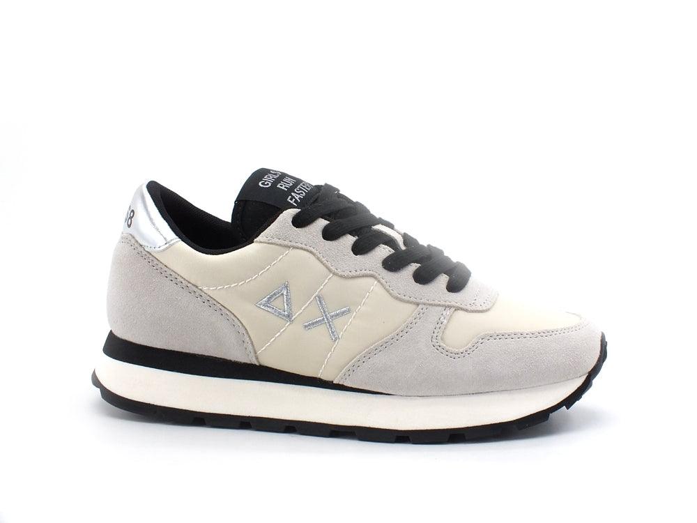 SUN68 Ally Satin Sneaker Running Suede Bianco Panna Z41202 - Sandrini Calzature e Abbigliamento