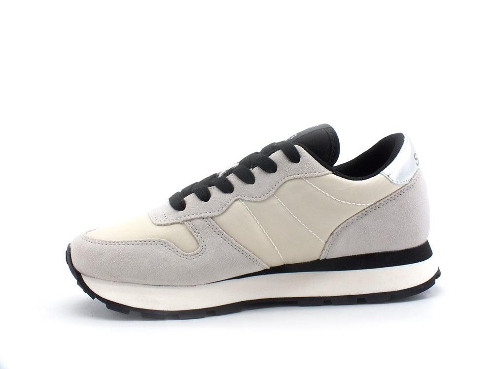 SUN68 Ally Satin Sneaker Running Suede Bianco Panna Z41202 - Sandrini Calzature e Abbigliamento