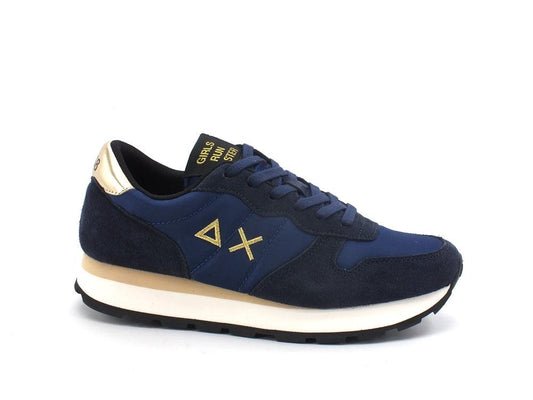 SUN68 Ally Satin Sneaker Suede Navy Blue Z41202 - Sandrini Calzature e Abbigliamento