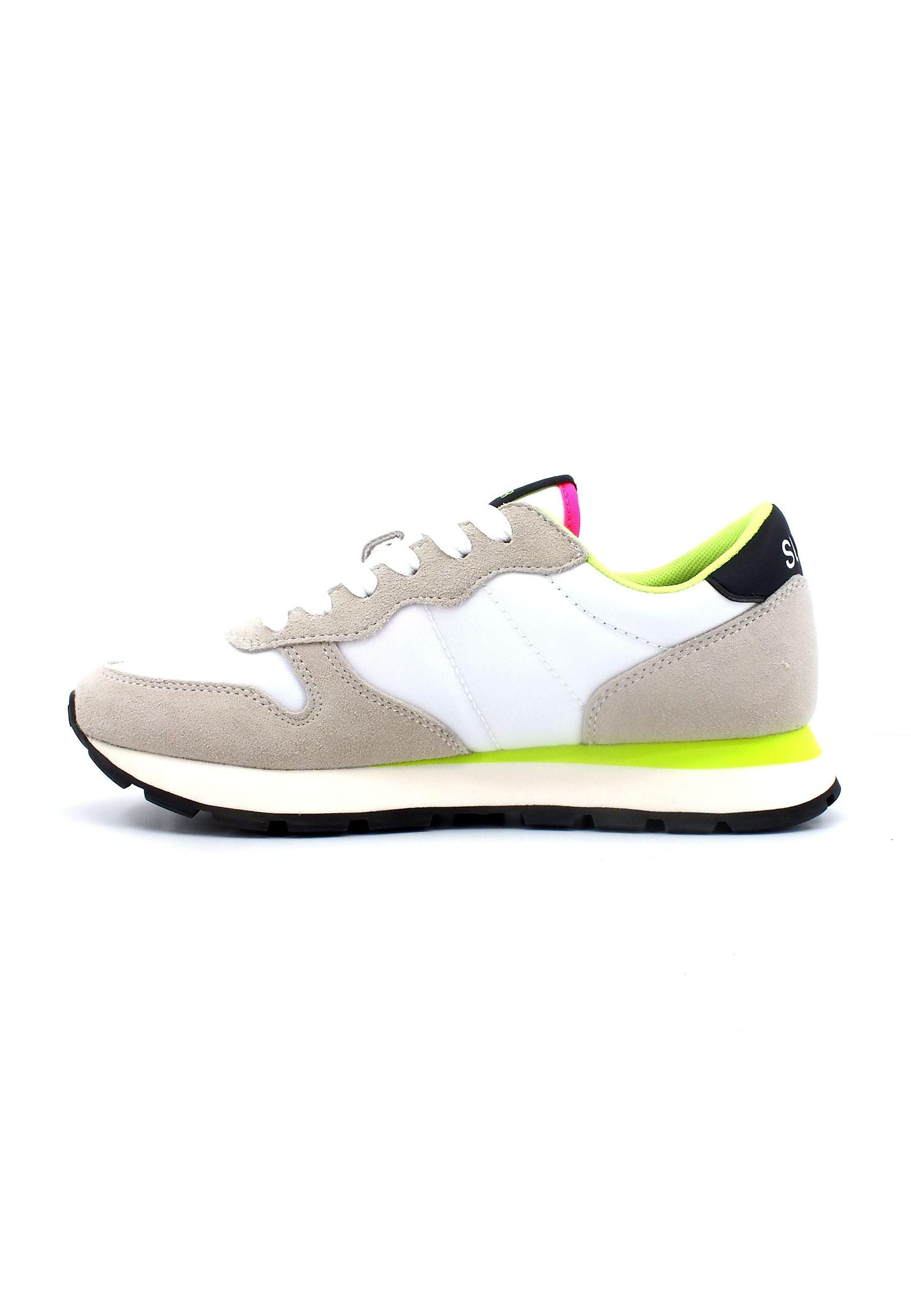 SUN68 Ally Solid Nylon Sneaker Donna Bianco Giallo Z33201 - Sandrini Calzature e Abbigliamento