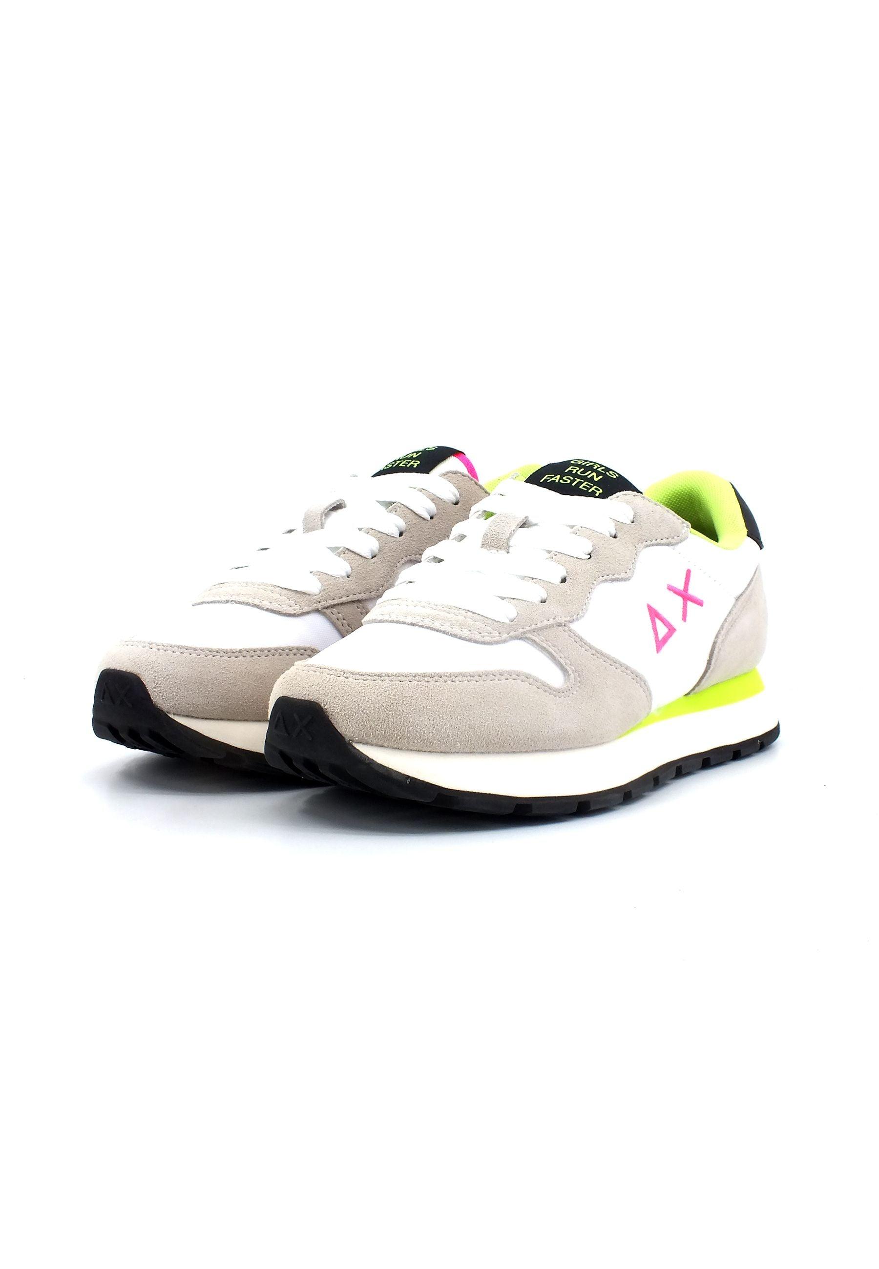 SUN68 Ally Solid Nylon Sneaker Donna Bianco Giallo Z33201 - Sandrini Calzature e Abbigliamento