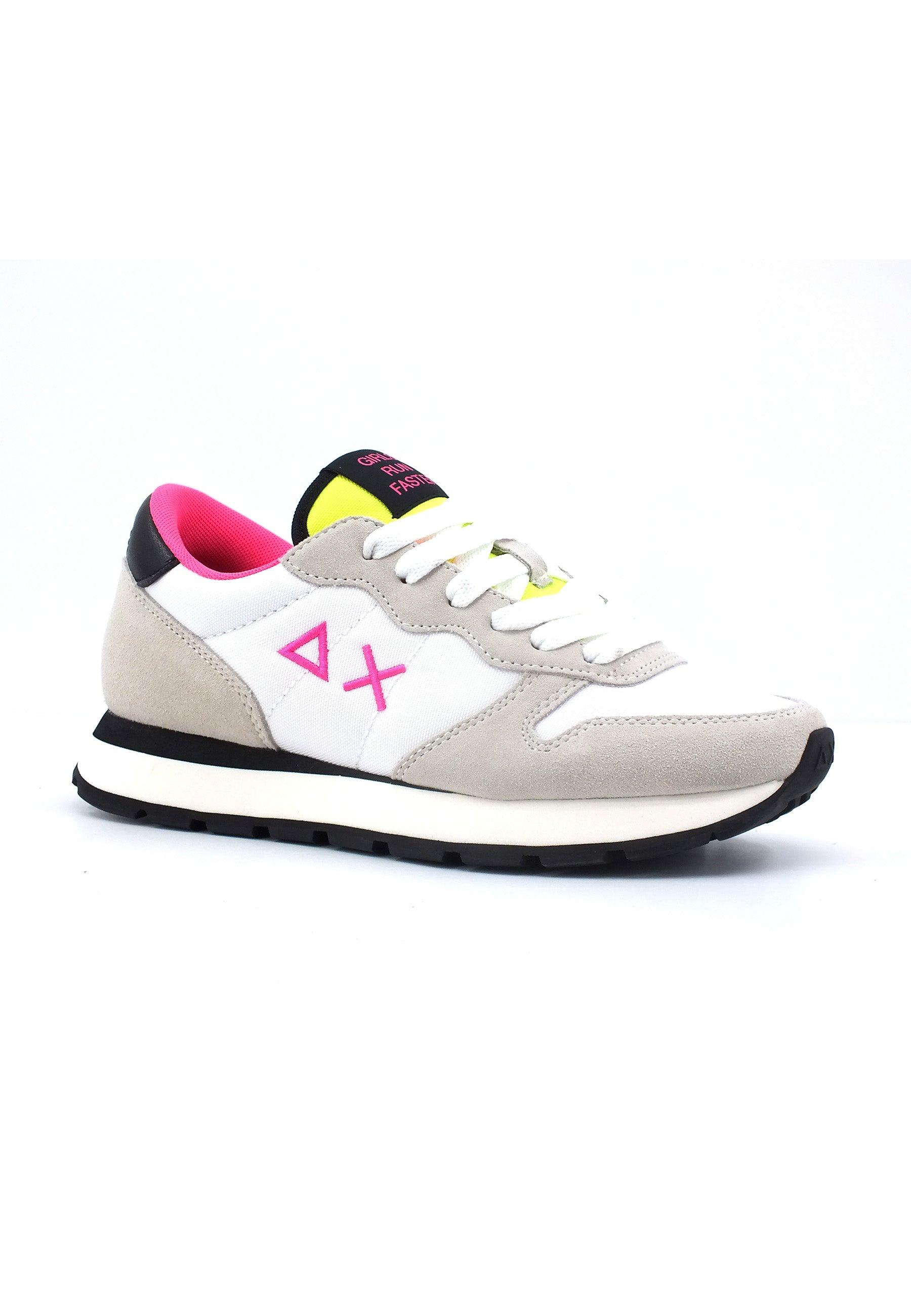 SUN68 Ally Solid Sneaker Donna Bianco Fuxia Z43201 - Sandrini Calzature e Abbigliamento