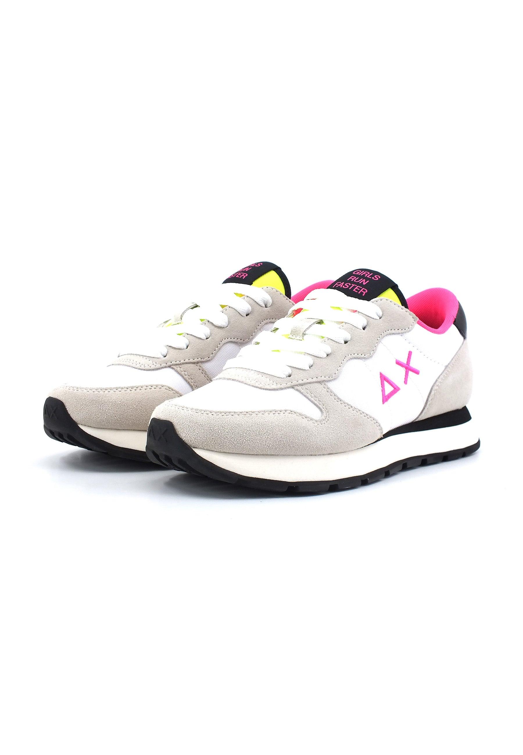 SUN68 Ally Solid Sneaker Donna Bianco Fuxia Z43201 - Sandrini Calzature e Abbigliamento