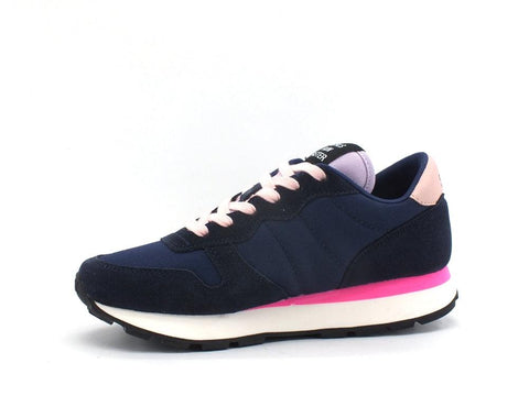 SUN68 Ally Solid Sneaker Running Navy Blue Z41201 - Sandrini Calzature e Abbigliamento