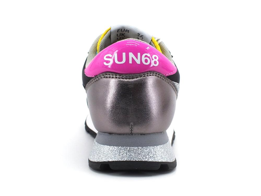 SUN68 Ally Star Glitter Logo Sneaker Running Donna Nero Z31210 - Sandrini Calzature e Abbigliamento