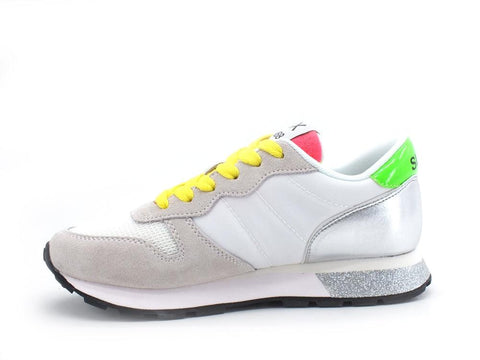 SUN68 Ally Star Sneaker Donna Logo Glitter Bianco Panna Z31210 - Sandrini Calzature e Abbigliamento