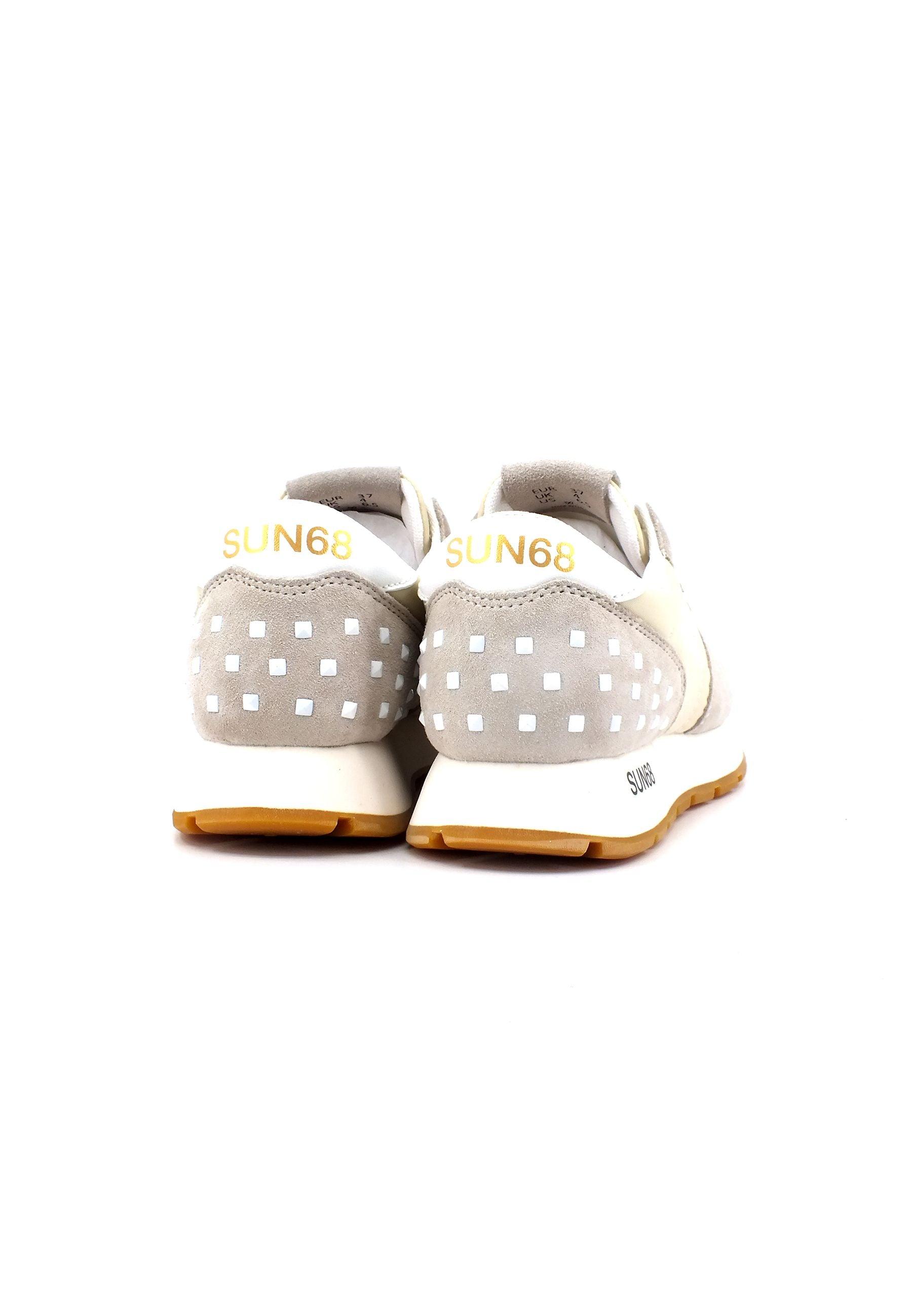 SUN68 Ally Studs Sneaker Bianco Panna Z33206 - Sandrini Calzature e Abbigliamento