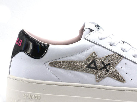 SUN68 Betty Sneaker Running Bianco Argento Z32221 - Sandrini Calzature e Abbigliamento