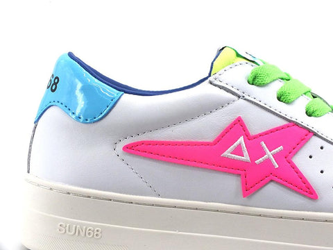 SUN68 Betty Sneaker Running Bianco Fuxia Z32221 - Sandrini Calzature e Abbigliamento