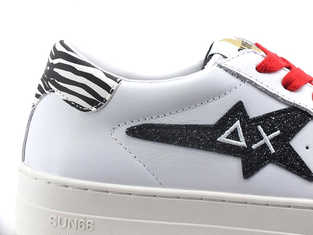 SUN68 Betty Sneaker Running Bianco Nero Z32221 - Sandrini Calzature e Abbigliamento