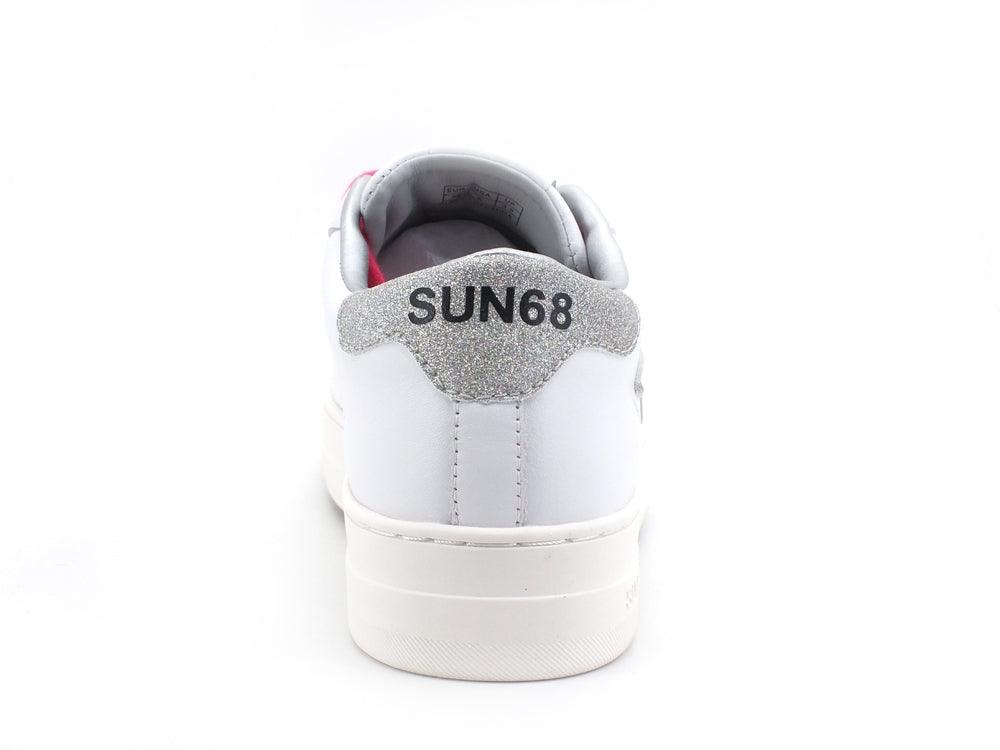 SUN68 Betty Sneaker Running Retro Glitter Bianco Z41232 - Sandrini Calzature e Abbigliamento