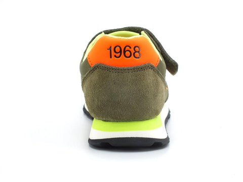 SUN68 Boy's Tom Fluo Sneaker Bambino Green Militare Z32302 - Sandrini Calzature e Abbigliamento