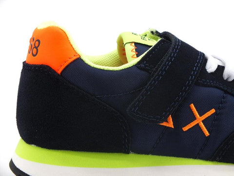 SUN68 Boy's Tom Fluo Sneaker Bambino Navy Blue Z32302 - Sandrini Calzature e Abbigliamento