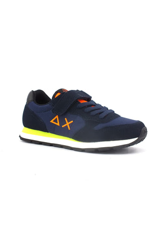 SUN68 Boy's Tom Fluo Sneaker Bimbo Navy Blue Z43302K - Sandrini Calzature e Abbigliamento