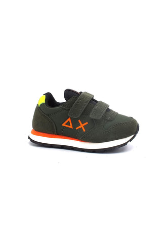 SUN68 Boy's Tom Fluo Sneaker Bimbo Verde Militare Scuro Z42302B - Sandrini Calzature e Abbigliamento