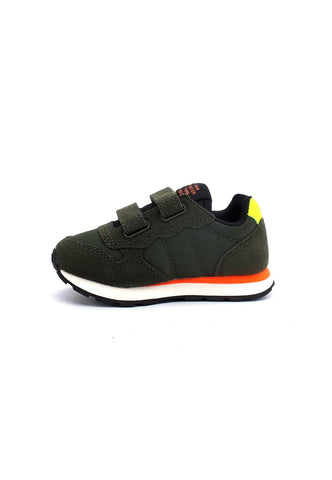 SUN68 Boy's Tom Fluo Sneaker Bimbo Verde Militare Scuro Z42302B - Sandrini Calzature e Abbigliamento