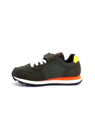 SUN68 Boy's Tom Fluo Sneaker Bimbo Verde Militare Scuro Z42302K - Sandrini Calzature e Abbigliamento