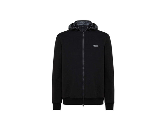 SUN68 Felpa Bomber Cappuccio Nylon Nero F41133 - Sandrini Calzature e Abbigliamento