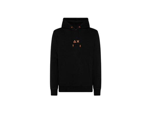 SUN68 Felpa Cappuccio Logo Fluo Nero F41117 - Sandrini Calzature e Abbigliamento
