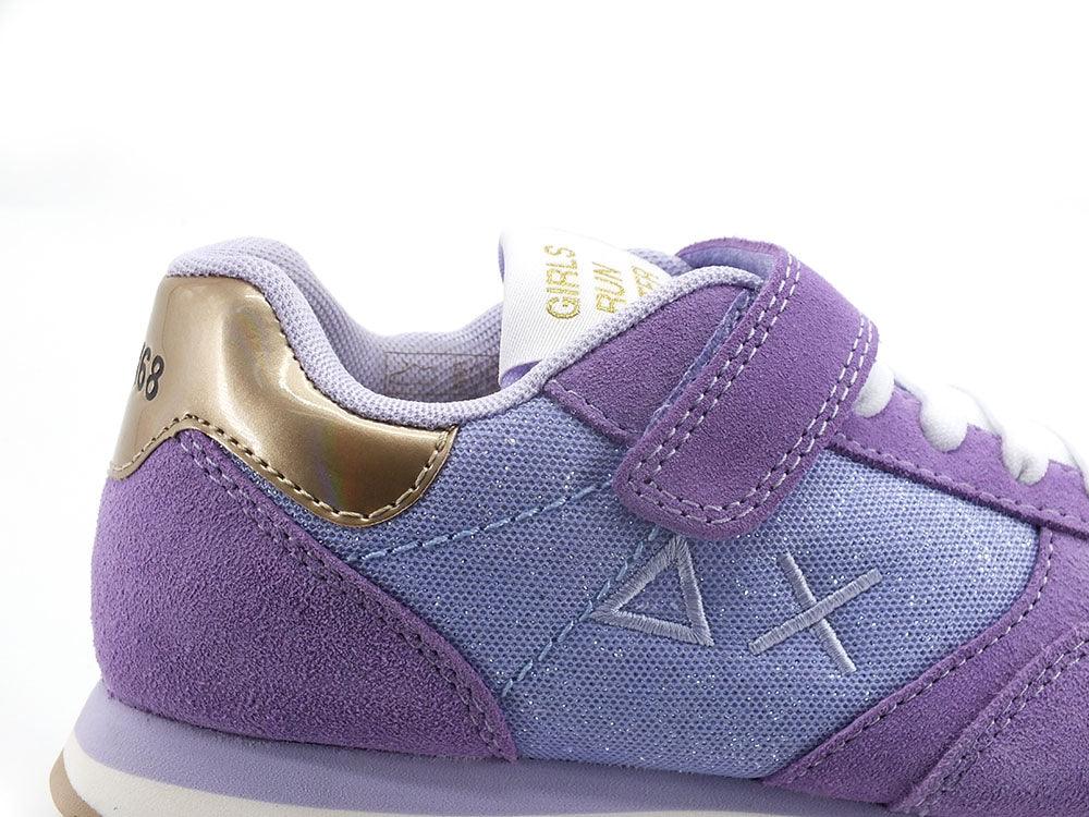 SUN68 Girl's Ally Glitter Mesh Sneaker Bambino Lilla Viola Z32403 - Sandrini Calzature e Abbigliamento
