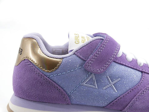 SUN68 Girl's Ally Glitter Mesh Sneaker Bambino Lilla Viola Z32403 - Sandrini Calzature e Abbigliamento