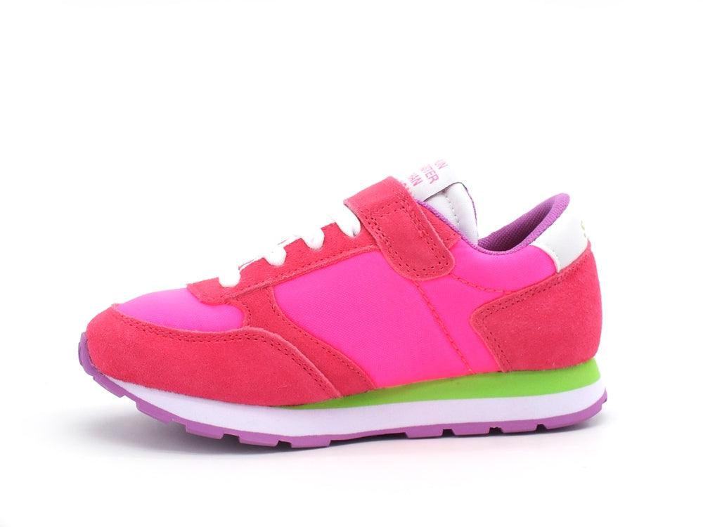 SUN68 Girl's Ally Nylon Sneaker Running Fluo Bambina Fuxia Fluo Z31401 - Sandrini Calzature e Abbigliamento