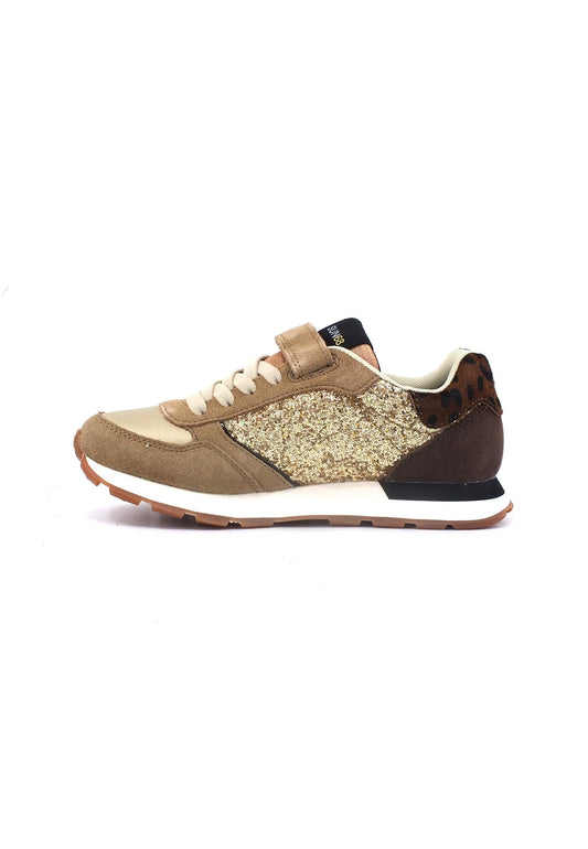 SUN68 Girl's Kelly Big Glitter Sneaker Bimbo Oro Z43417K - Sandrini Calzature e Abbigliamento