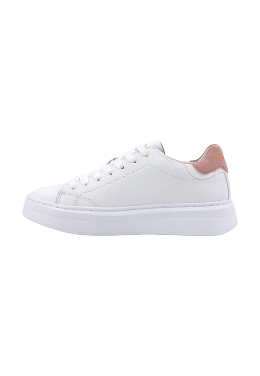 SUN68 Grace Leather Sneaker Donna Bianco Rosa Z43225 - Sandrini Calzature e Abbigliamento
