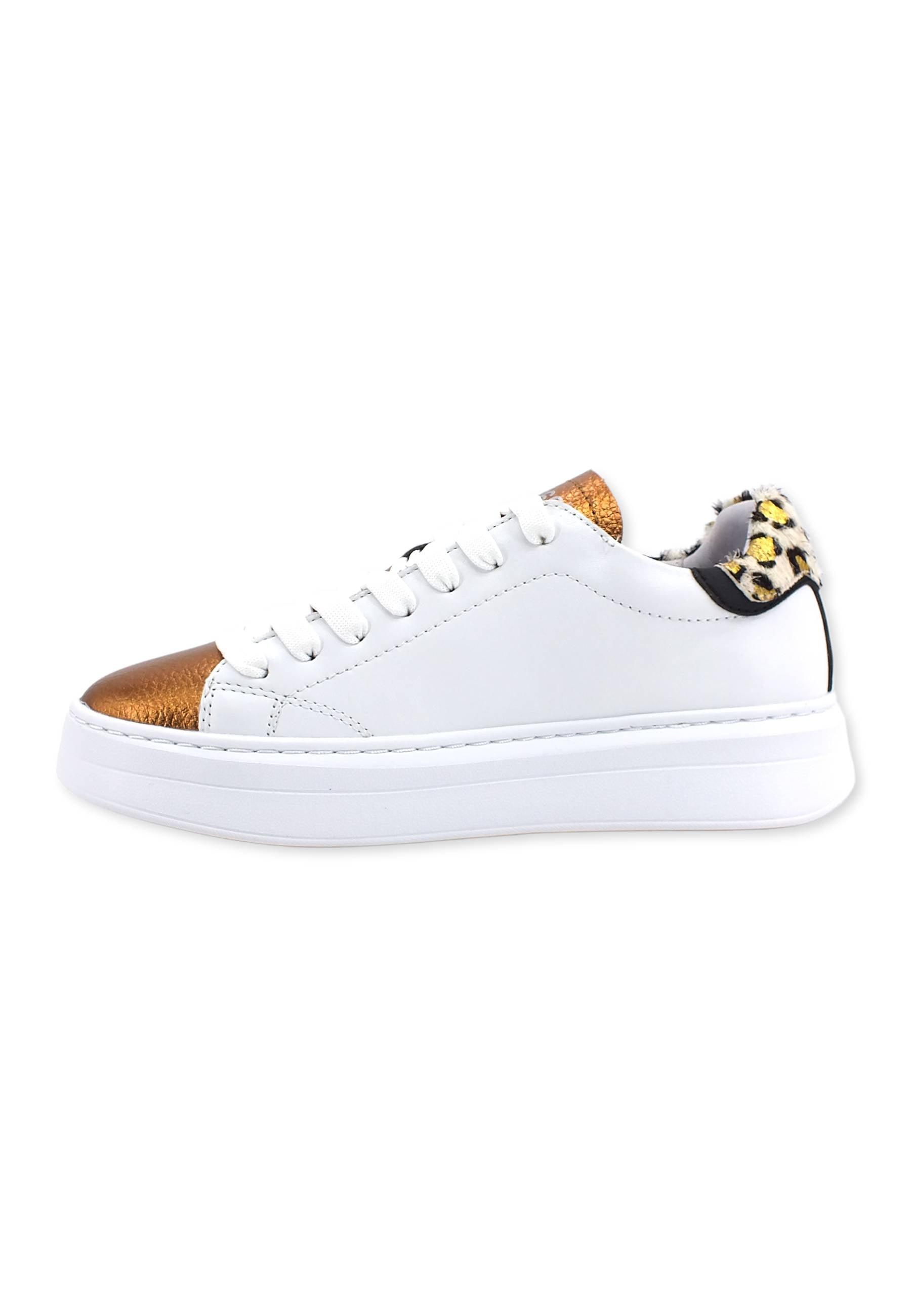 SUN68 Grace Running Sneaker Donna Bianco Oro Z42222 - Sandrini Calzature e Abbigliamento