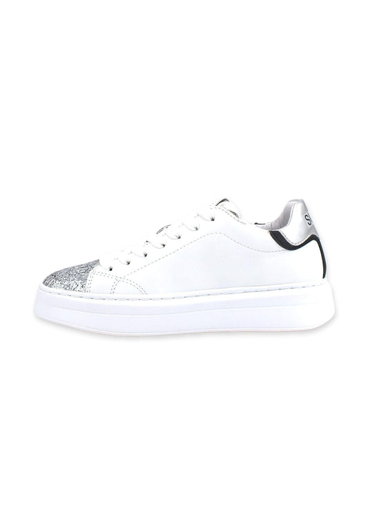 SUN68 Grace Sneaker Donna Bianco Argento Z42222 - Sandrini Calzature e Abbigliamento
