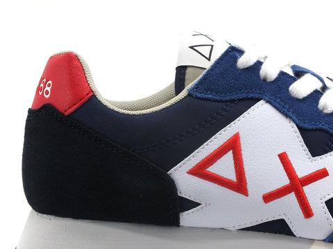 SUN68 Jack Basic Sneaker Running Navy Blue Z32110 - Sandrini Calzature e Abbigliamento