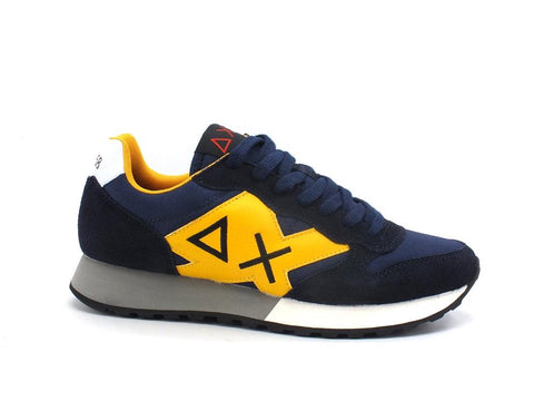 SUN68 Jack Solid Nylon Sneaker Running Navy Blue Z41110 - Sandrini Calzature e Abbigliamento
