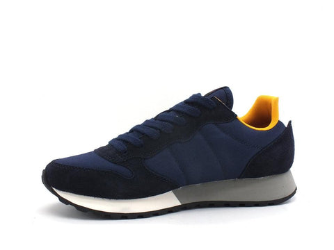 SUN68 Jack Solid Nylon Sneaker Running Navy Blue Z41110 - Sandrini Calzature e Abbigliamento