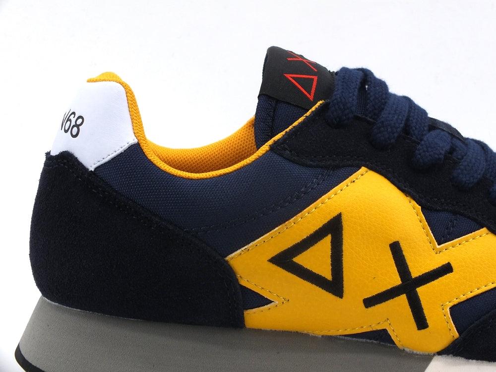 SUN68 Jack Solid Nylon Sneaker Running Navy Blue Z41110 - Sandrini Calzature e Abbigliamento