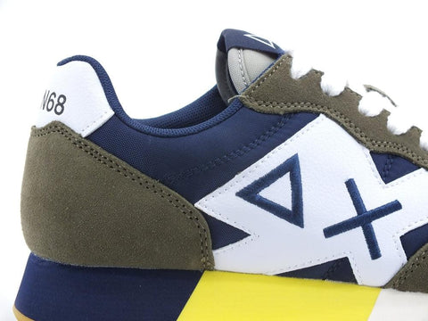 SUN68 Jack Tricolors Sneaker Running Militare Navy Blue Z32111 - Sandrini Calzature e Abbigliamento
