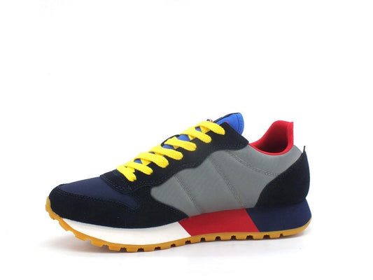 SUN68 Jack Tricolors Sneaker Running Navy Blue Grigio Z32111 - Sandrini Calzature e Abbigliamento