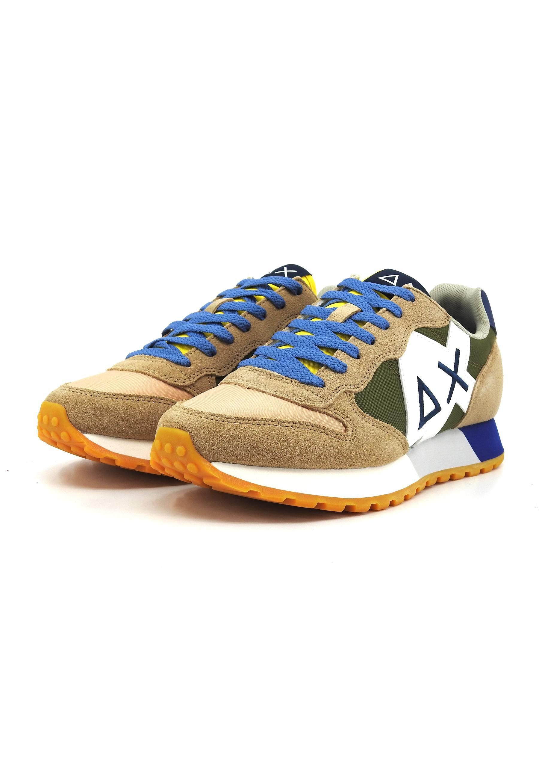 SUN68 Jaki Bicolor Sneaker Uomo Beige Militare Z34112 - Sandrini Calzature e Abbigliamento
