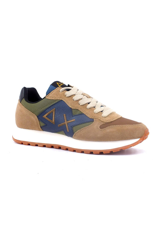 SUN68 Jaki Bicolor Sneaker Uomo Militare Scuro Beige Z43114 - Sandrini Calzature e Abbigliamento